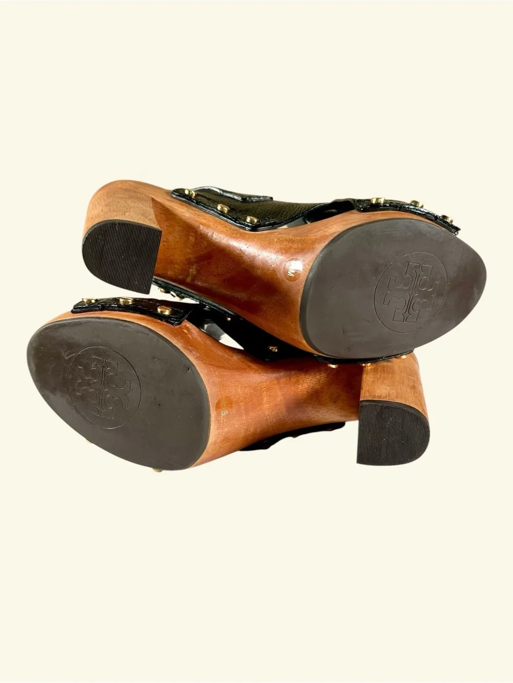 Tory Burch Women’s Jodie Woven Leather Clog Sandals